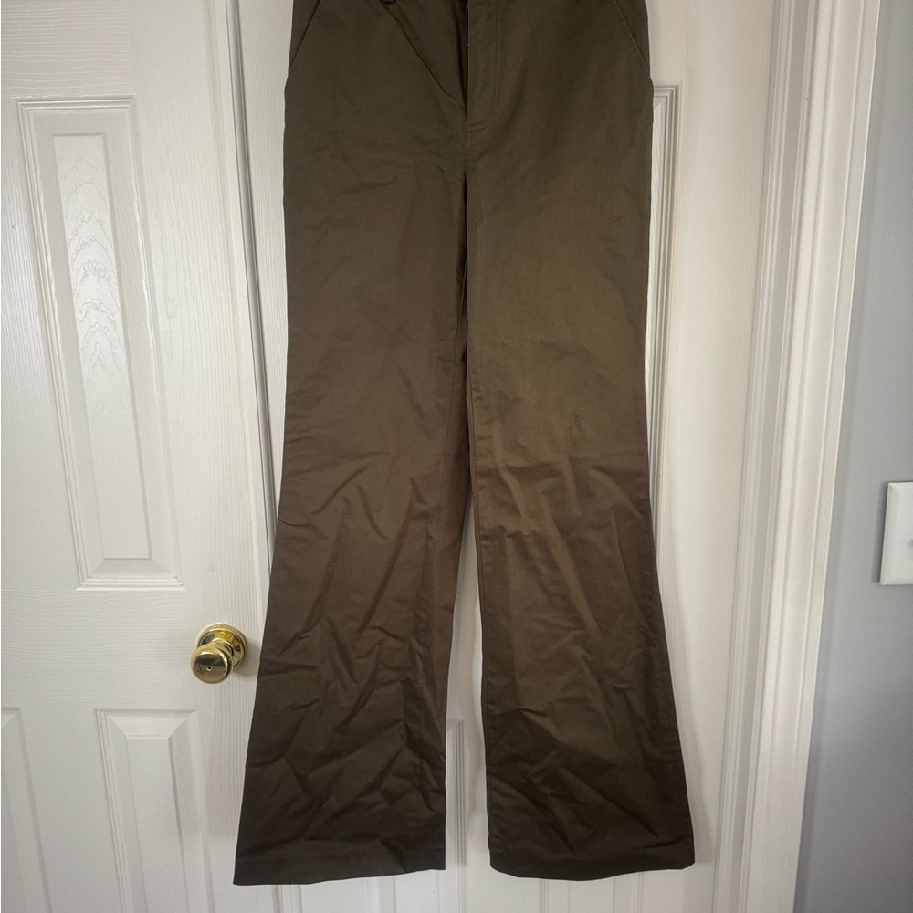 Green Flared Pants